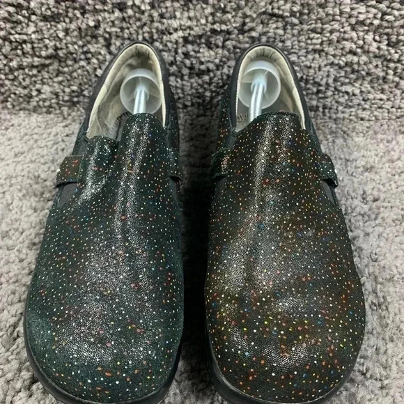 Alegria KAR-763XW Paityn Confetti Sprinkles Black Slip-On Clogs 40 US 9.5-10 - Picture 5 of 8